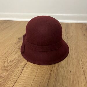 Target Burgundy Wool Cloche Soft‎ Elegant Vintage Style Hat